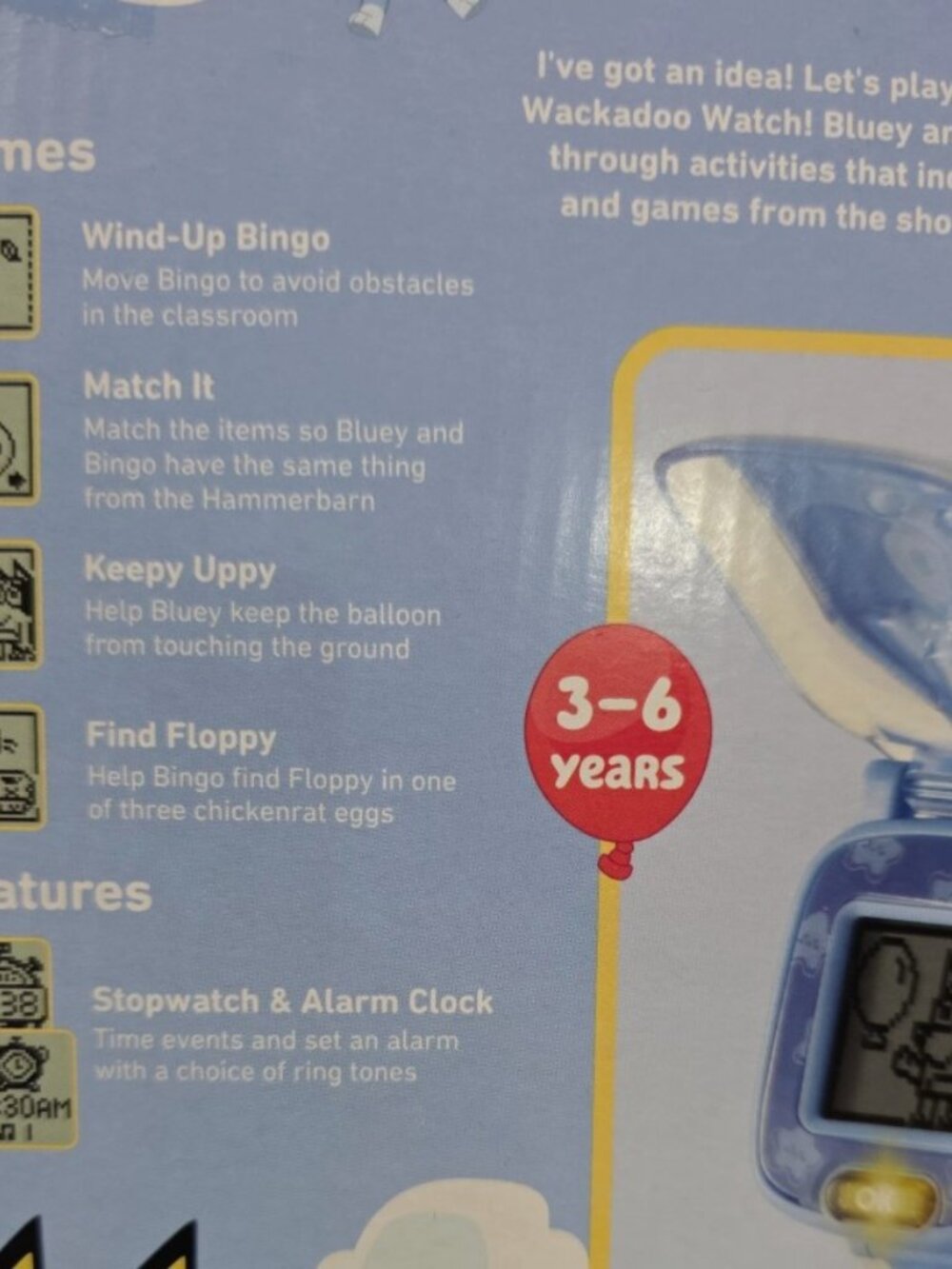 NIP Wackadoo Vtech BLUEY WATCH Activity Child Flip Up Toy Watch - Picture 6 of 9